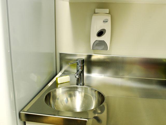 Handwashing facilities in kitchen