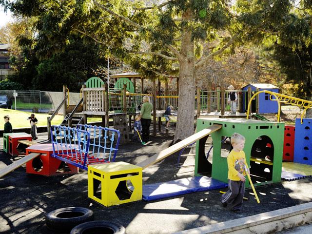 Outdoor playground equipment.