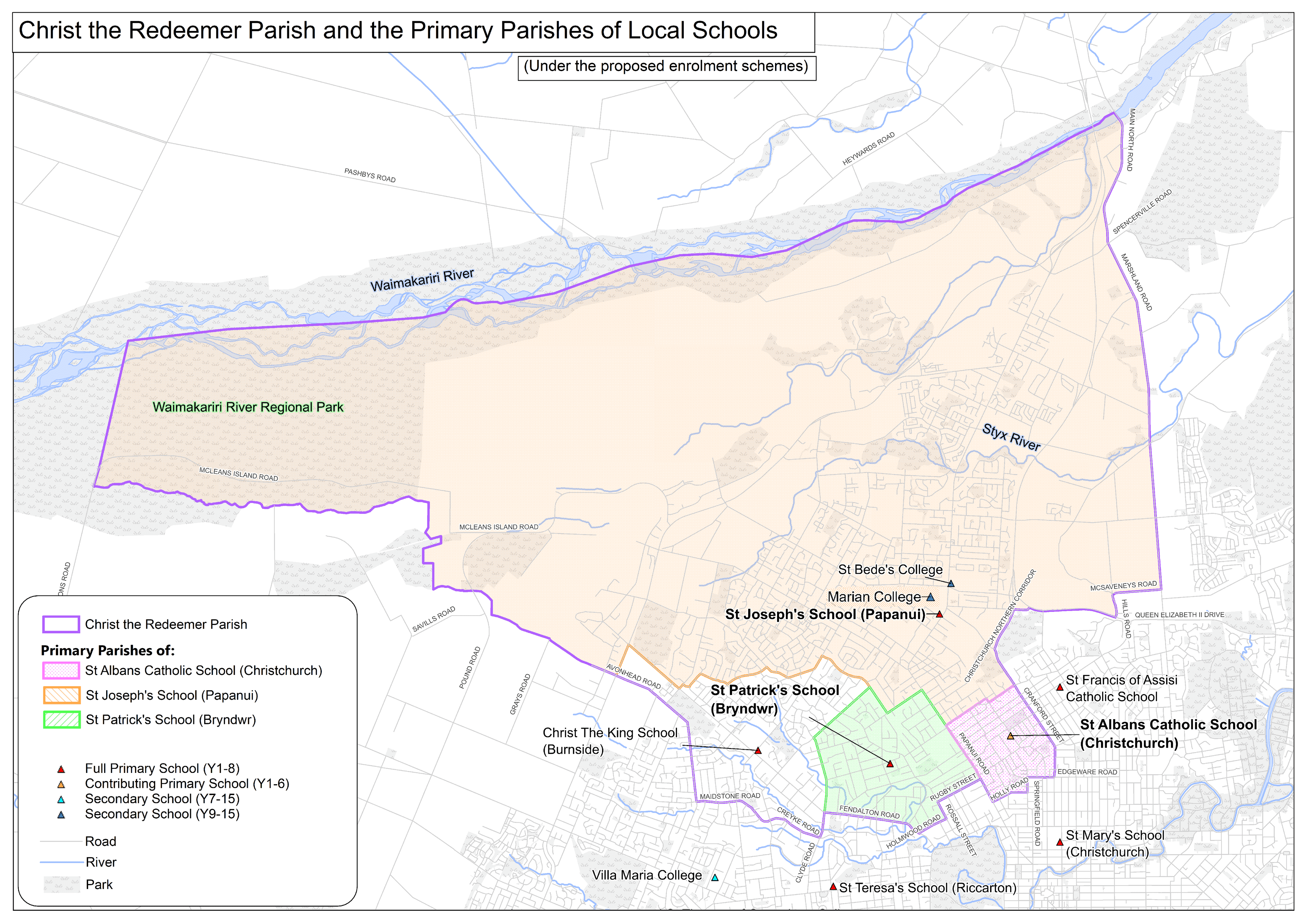 Map of Christ The Redeemer Parish