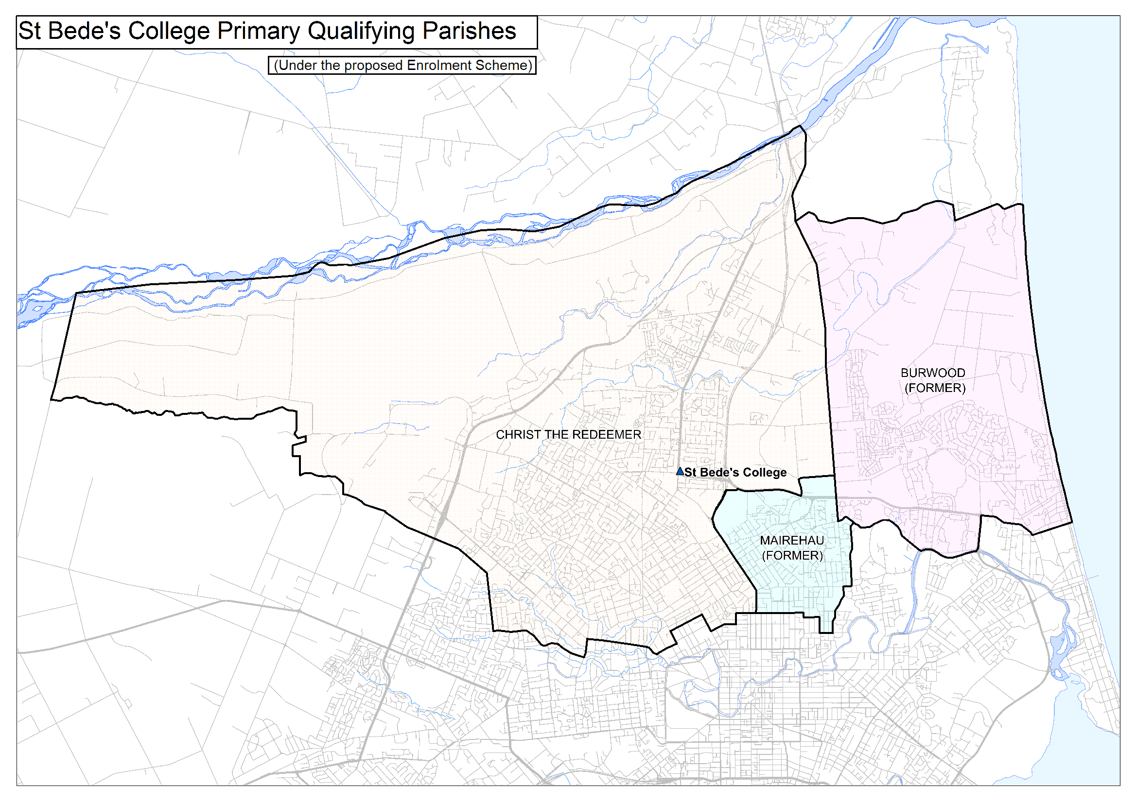 Proposed primary qualifying parishes map 